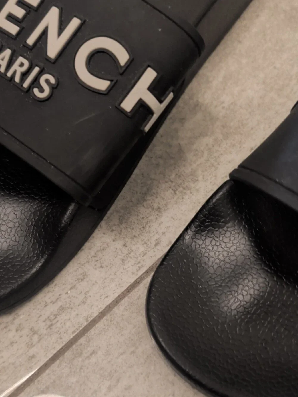 Givenchy Black Logo Slide Sandals for Men